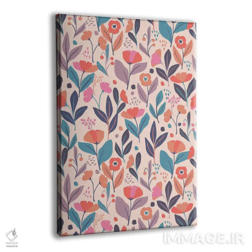 تابلو ساعت گلها ۳ اثر کارولین آلفردز - نمای پرسپکتیو محصول