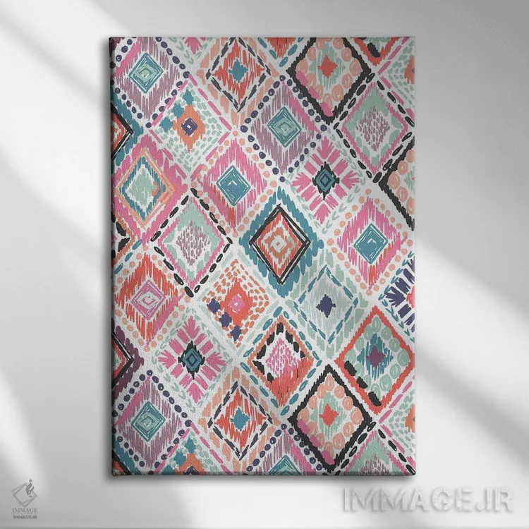 تابلو ساعت گلها ۴ اثر کارولین آلفردز - نمای روبهرو روی دیوار