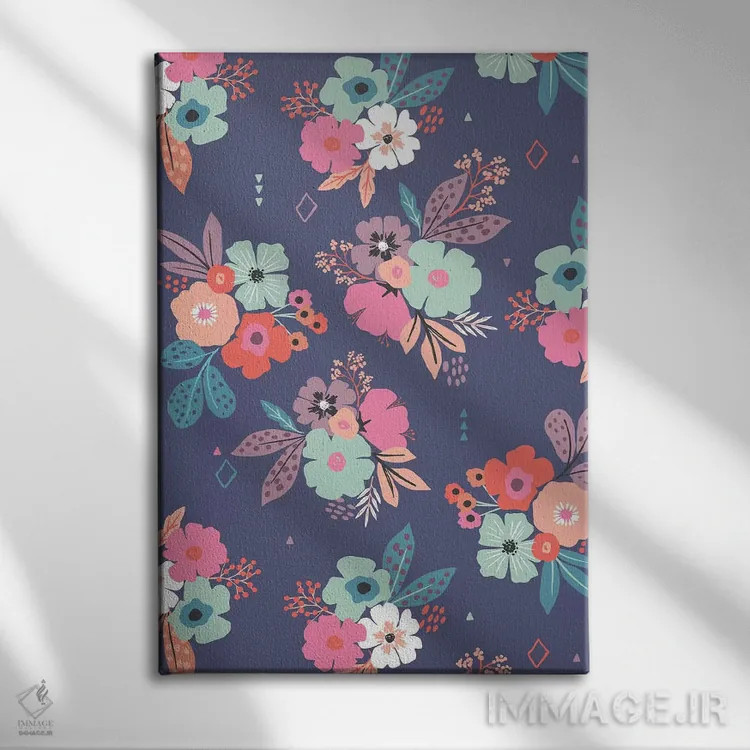 تابلو ساعت گلها ۲ اثر کارولین آلفردز - نمای روبهرو روی دیوار