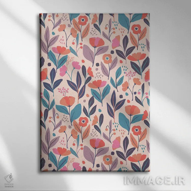 تابلو ساعت گلها ۳ اثر کارولین آلفردز - نمای روبهرو روی دیوار