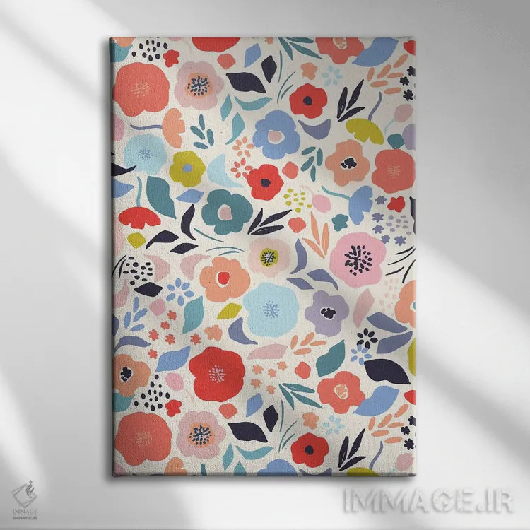 تابلو شکوفهٔ درخشان ۱ اثر کارولین آلفردز - نمای روبهرو روی دیوار