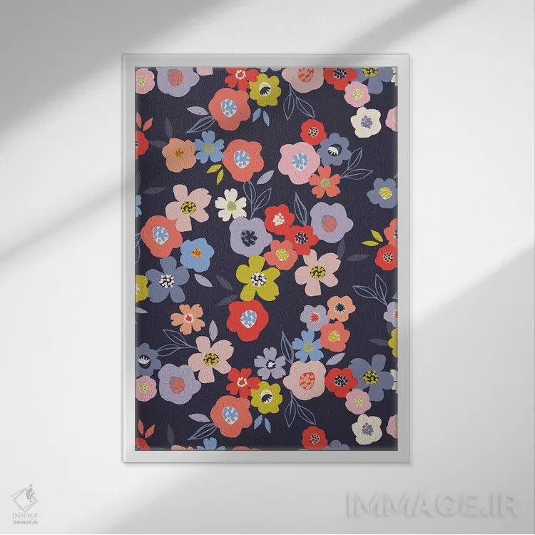 تابلو شکوفهٔ درخشان ۲ اثر کارولین آلفردز - نمای قابدار سفید