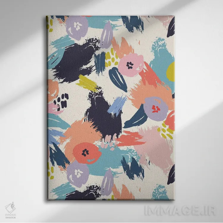 تابلو شکوفهٔ درخشان ۵ اثر کارولین آلفردز - نمای روبهرو روی دیوار