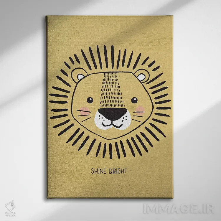 تابلو دلیر و مهربان یک اثر کارولین آلفردز - نمای روبهرو روی دیوار