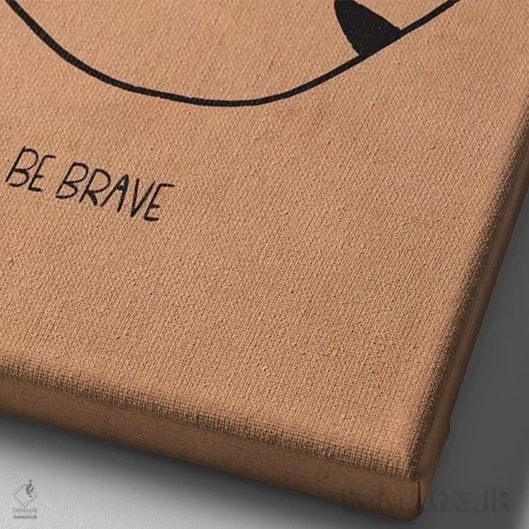 تابلو دلیر و مهربان دو اثر کارولین آلفردز - نمای نزدیک بافت بوم