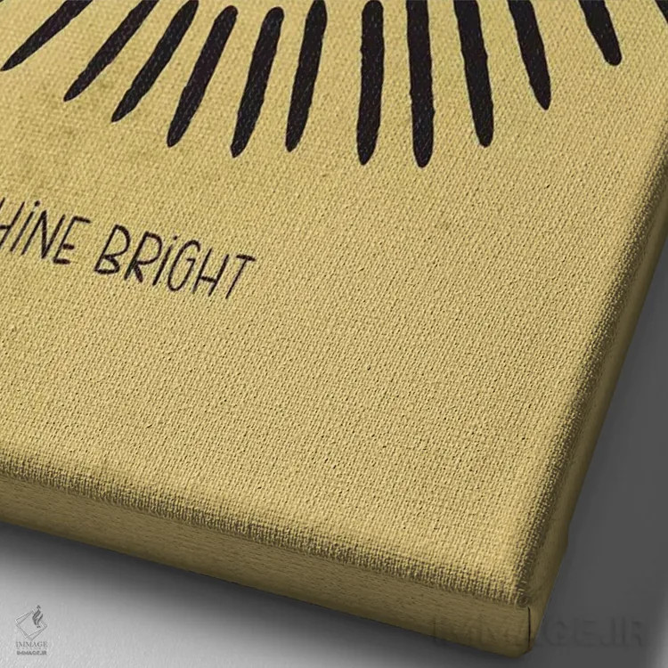 تابلو دلیر و مهربان یک اثر کارولین آلفردز - نمای نزدیک بافت بوم