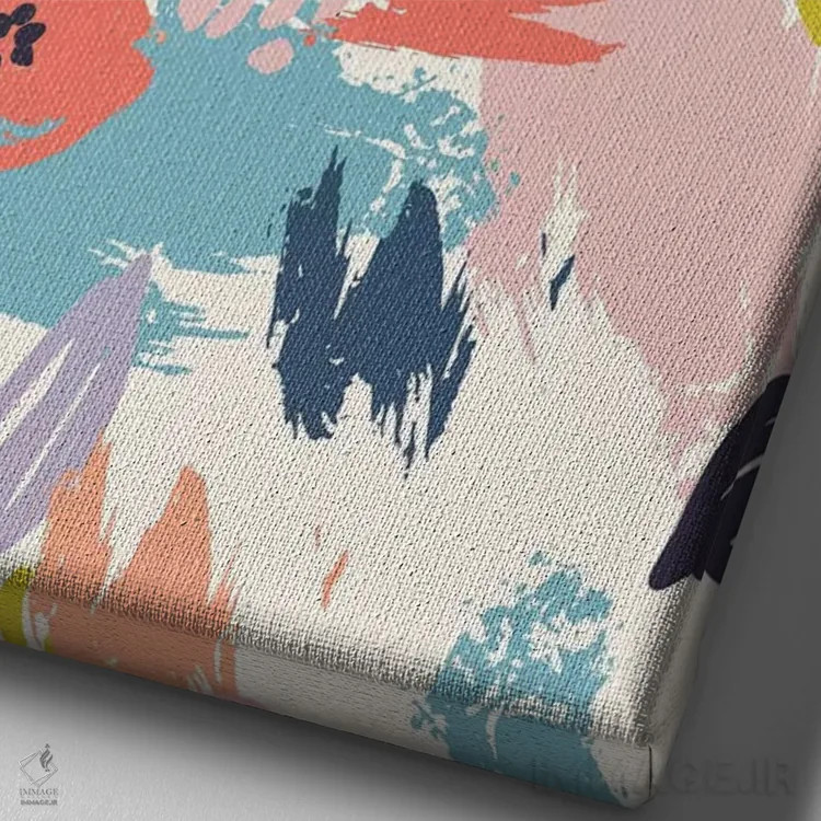 تابلو شکوفهٔ درخشان ۵ اثر کارولین آلفردز - نمای نزدیک بافت بوم