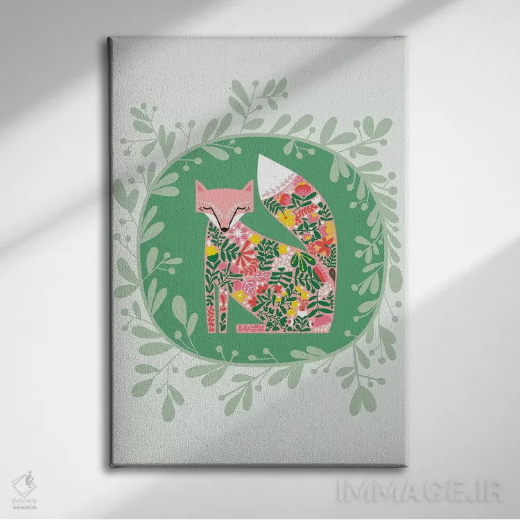 تابلو گیاهان شکوفا شده اثر کارولین آلفردز - نمای روبهرو روی دیوار