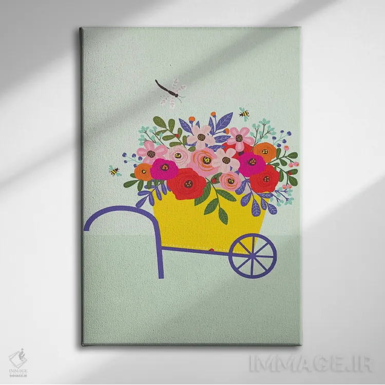 تابلو باغ اثر کارولین آلفردز - نمای روبهرو روی دیوار