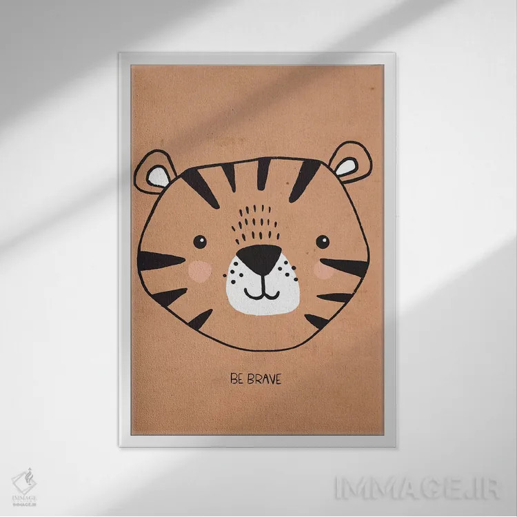 تابلو دلیر و مهربان دو اثر کارولین آلفردز - نمای قابدار سفید