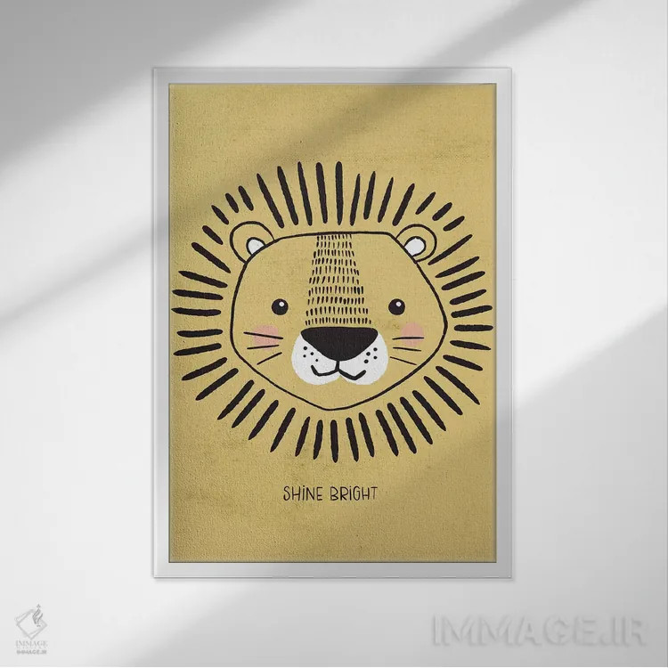 تابلو دلیر و مهربان یک اثر کارولین آلفردز - نمای قابدار سفید