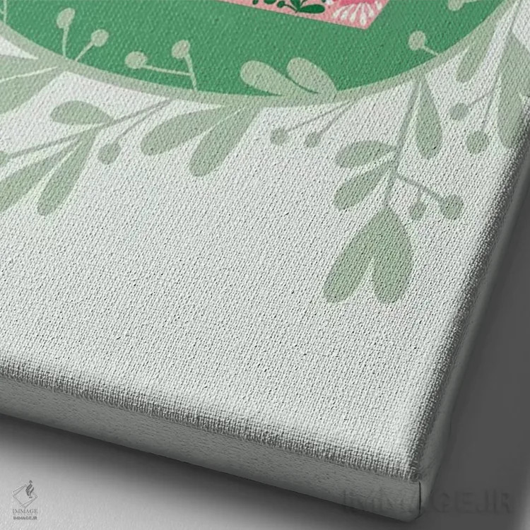 تابلو گیاهان شکوفا شده اثر کارولین آلفردز - نمای نزدیک بافت بوم