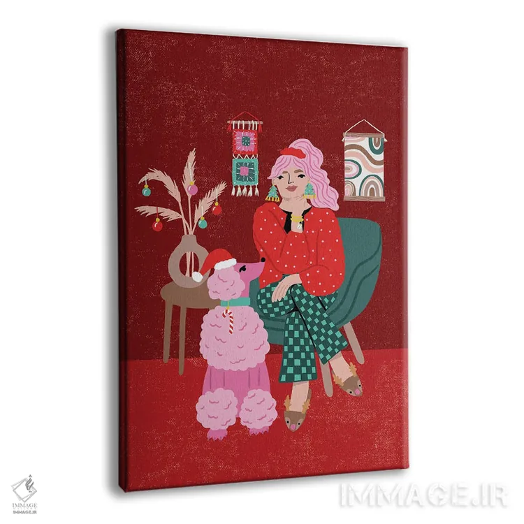 تابلو کریسمس مدرن اثر کارولین آلفردز - نمای پرسپکتیو محصول