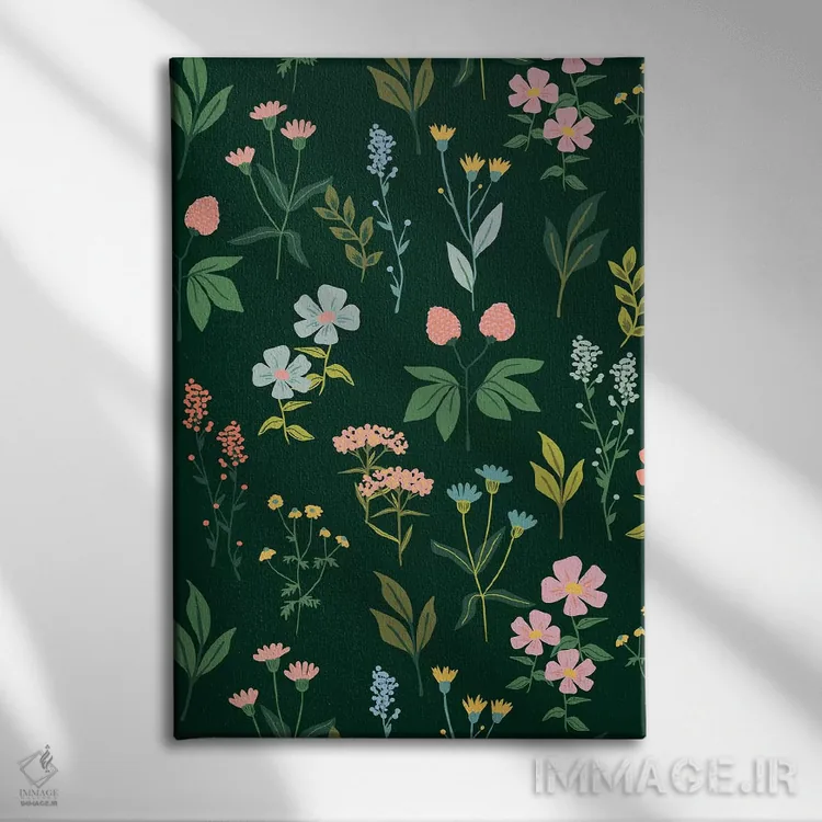 تابلو بوتانیکا (گیاهی) اثر کارولین آلفردز - نمای روبهرو روی دیوار