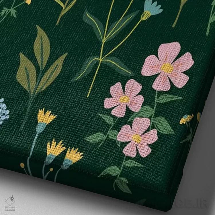 تابلو بوتانیکا (گیاهی) اثر کارولین آلفردز - نمای نزدیک بافت بوم