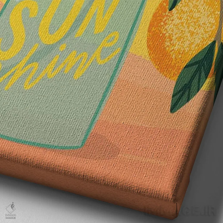 تابلو سلام خورشید ۲ اثر کارولین آلفردز - نمای نزدیک بافت بوم
