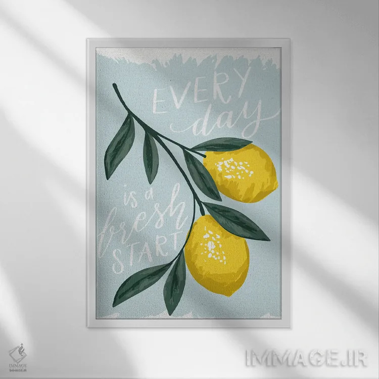 تابلو شروعی نو اثر کارولین آلفردز - نمای قابدار سفید