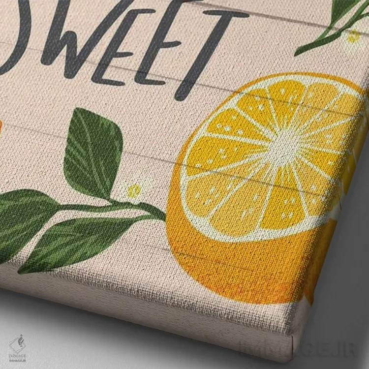 تابلو زندگی شیرین ۲ اثر کارولین آلفردز - نمای نزدیک بافت بوم