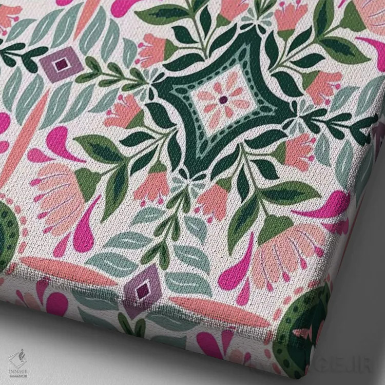 تابلو دنیز عزیز ۱ اثر کارولین آلفردز - نمای نزدیک بافت بوم