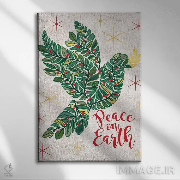 تابلو تزیین کریسمس II اثر کارولین آلفردز - نمای روبهرو روی دیوار