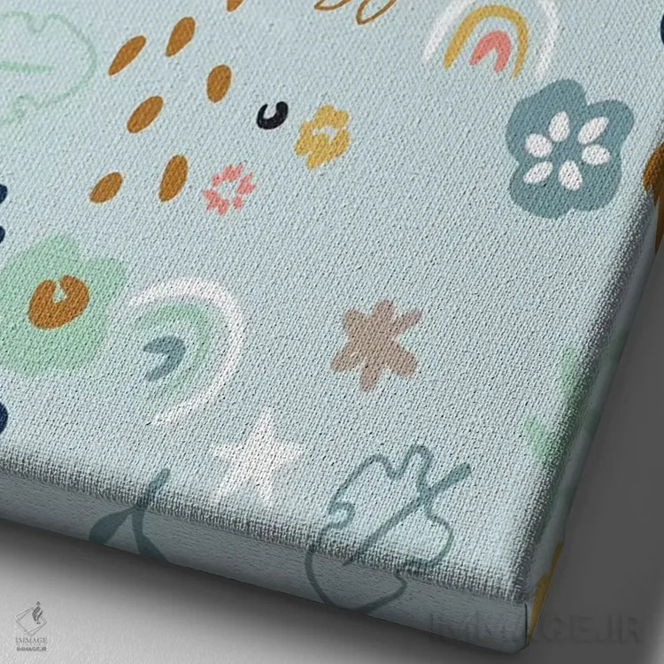 تابلو شجاع و مهربان IV اثر کارولین آلفردز - نمای نزدیک بافت بوم