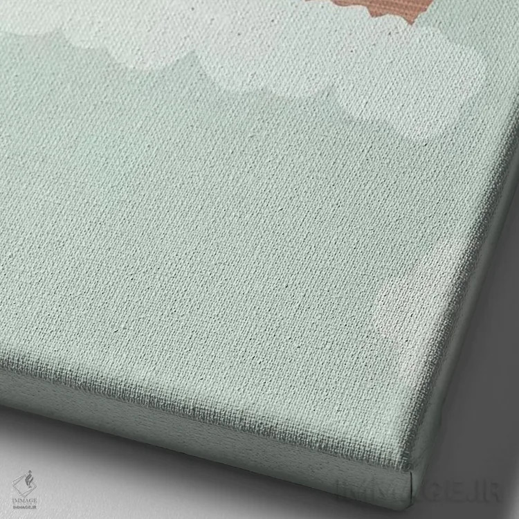 تابلو ماجراجویی نوزاد در انتظار III اثر کارولین آلفردز - نمای نزدیک بافت بوم