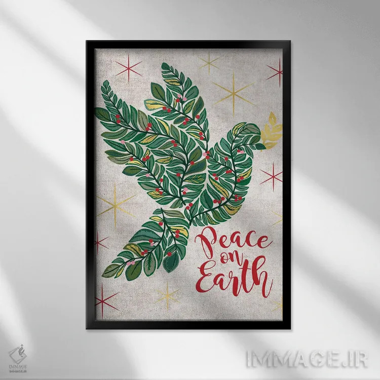 تابلو تزیین کریسمس II اثر کارولین آلفردز - نمای قابدار مشکی