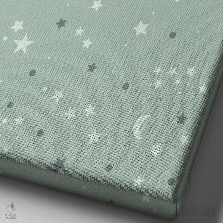 تابلو ماجراجویی نوزاد در انتظار IX اثر کارولین آلفردز - نمای نزدیک بافت بوم