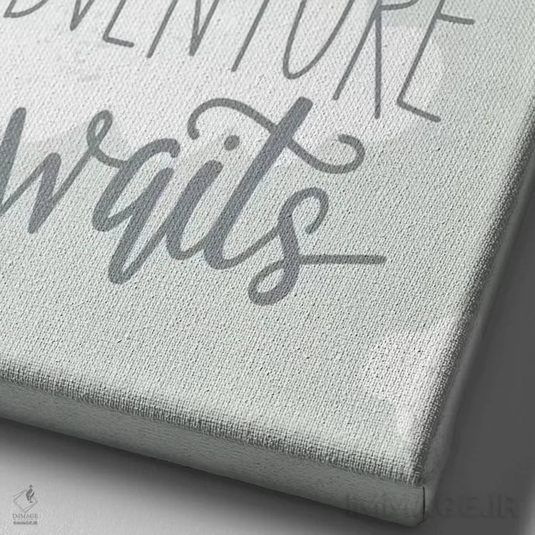 تابلو ماجراجویی نوزاد در انتظار X اثر کارولین آلفردز - نمای نزدیک بافت بوم