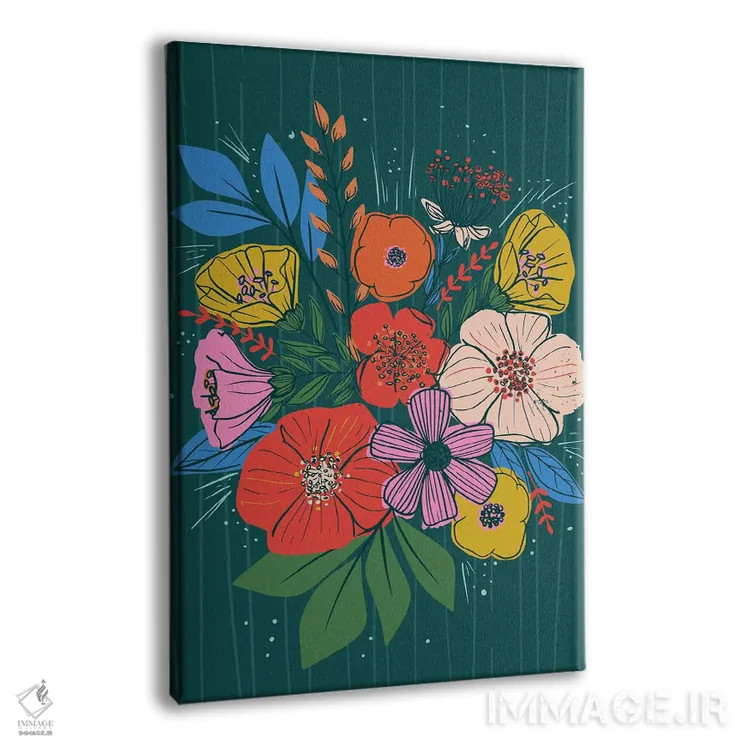 تابلو دشت گلهای روزمره I اثر کارولین آلفردز - نمای پرسپکتیو محصول