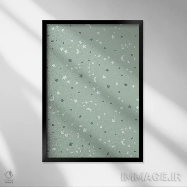 تابلو ماجراجویی نوزاد در انتظار IX اثر کارولین آلفردز - نمای قابدار مشکی
