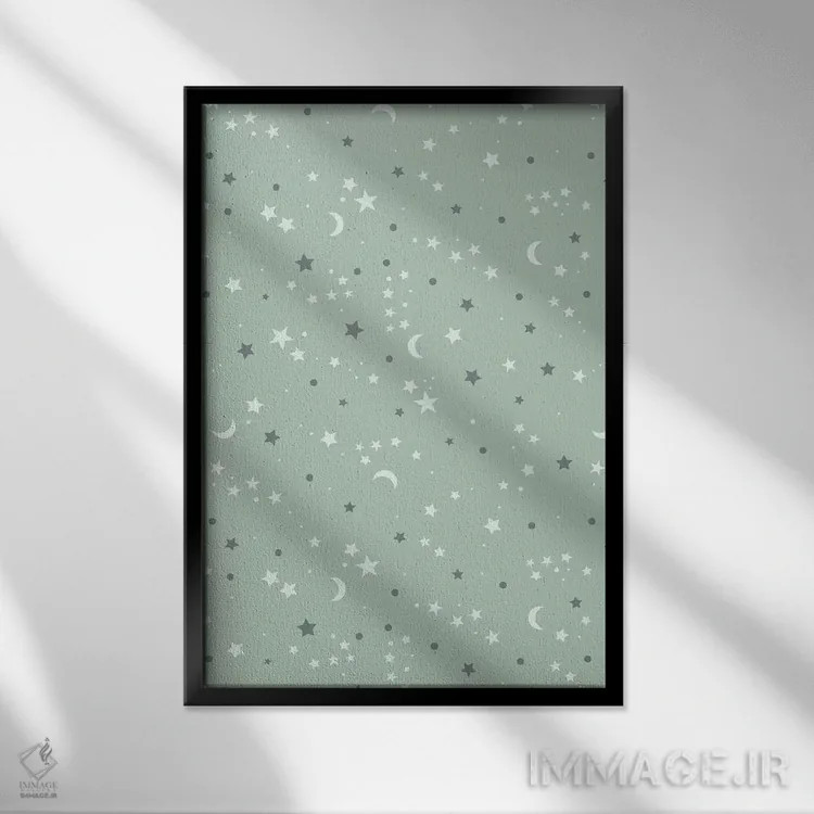 تابلو ماجراجویی نوزاد در انتظار IX اثر کارولین آلفردز - نمای قابدار مشکی