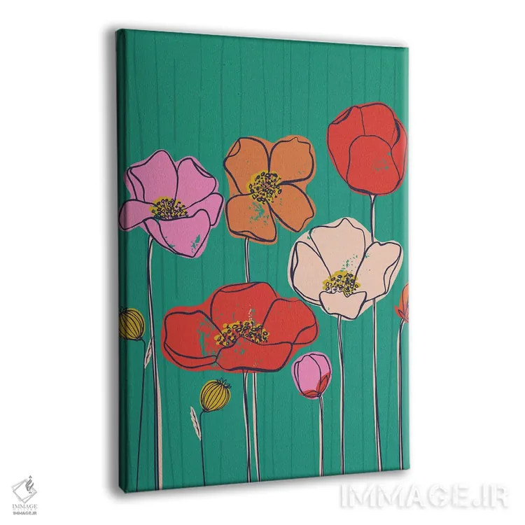 تابلو دشت گلهای روزمره II اثر کارولین آلفردز - نمای پرسپکتیو محصول