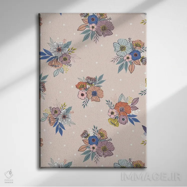 تابلو دشت گلهای روزمره IV اثر کارولین آلفردز - نمای روبهرو روی دیوار