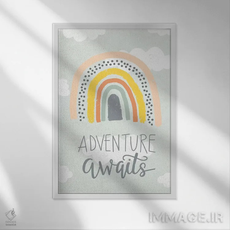 تابلو ماجراجویی نوزاد در انتظار X اثر کارولین آلفردز - نمای قابدار سفید