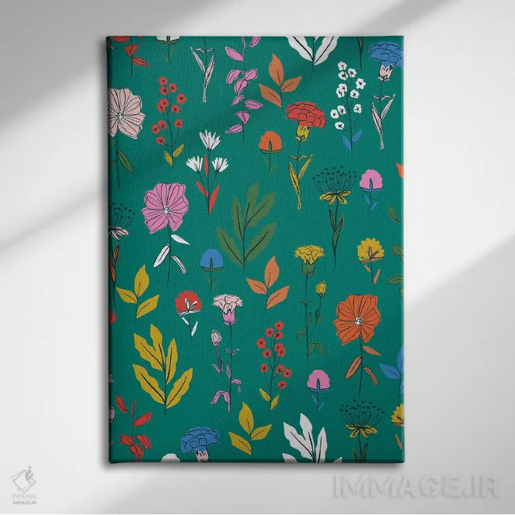 تابلو دشت گلهای روزمره III اثر کارولین آلفردز - نمای روبهرو روی دیوار