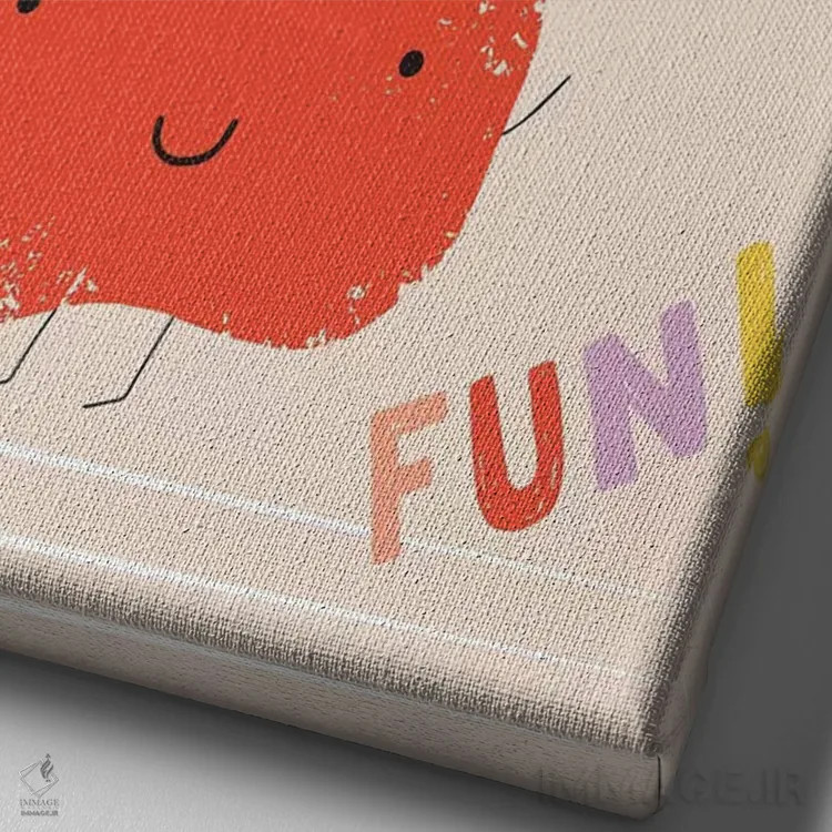 تابلو تفریح میوهای I اثر کارولین آلفردز - نمای نزدیک بافت بوم