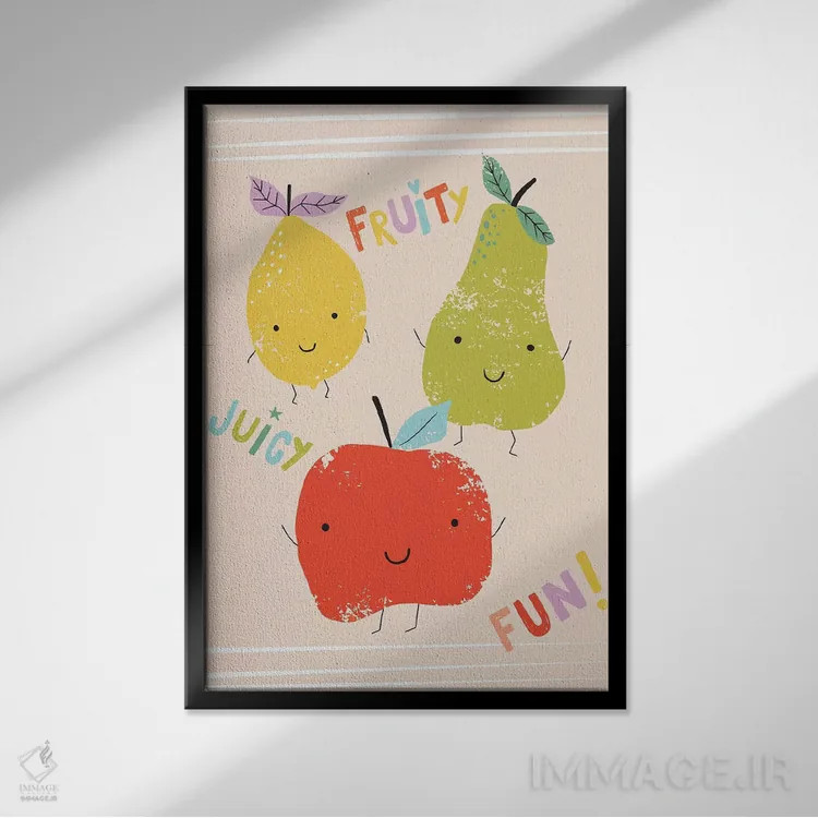 تابلو تفریح میوهای I اثر کارولین آلفردز - نمای قابدار مشکی