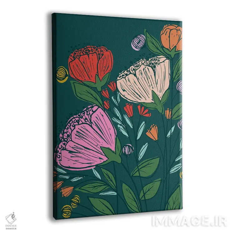 تابلو دشت گلهای روزمره اثر کارولین آلفردز - نمای پرسپکتیو محصول