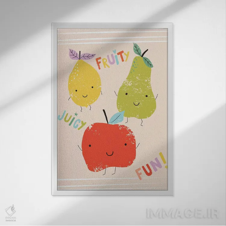 تابلو تفریح میوهای I اثر کارولین آلفردز - نمای قابدار سفید