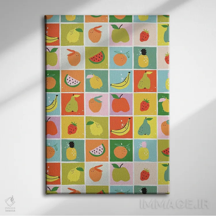 تابلو تفریح میوهای IV اثر کارولین آلفردز - نمای روبهرو روی دیوار