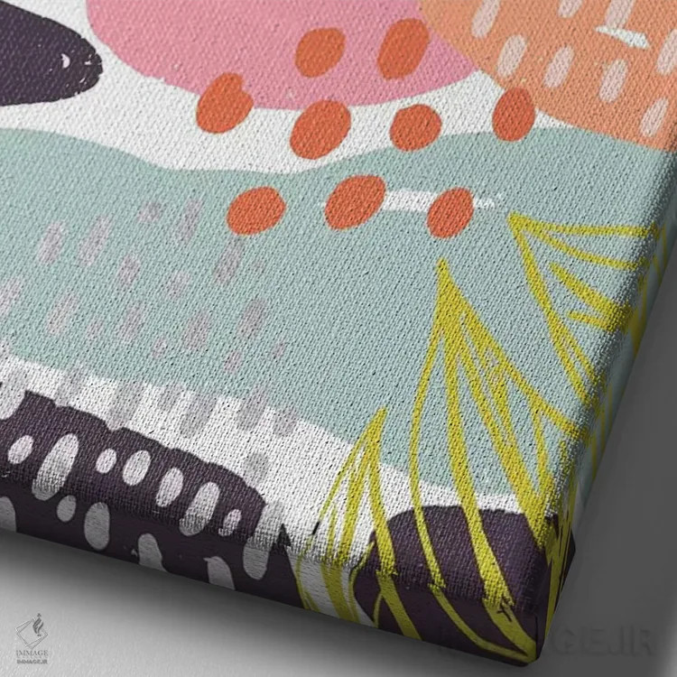 تابلو طبیعت وحشی I اثر کارولین آلفردز - نمای نزدیک بافت بوم