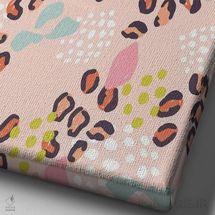 تابلو طبیعت وحشی III اثر کارولین آلفردز - نمای نزدیک بافت بوم