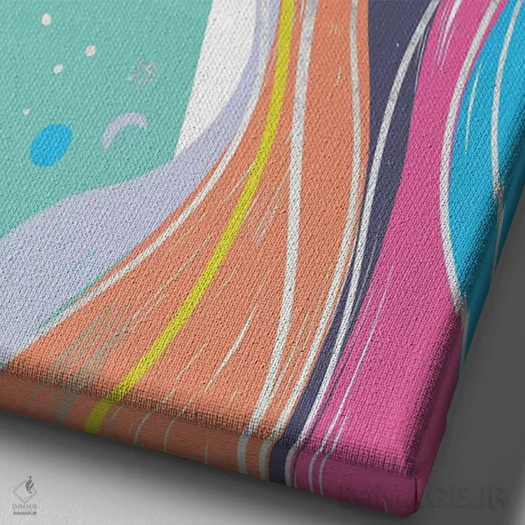 تابلو جادو بساز V اثر کارولین آلفردز - نمای نزدیک بافت بوم