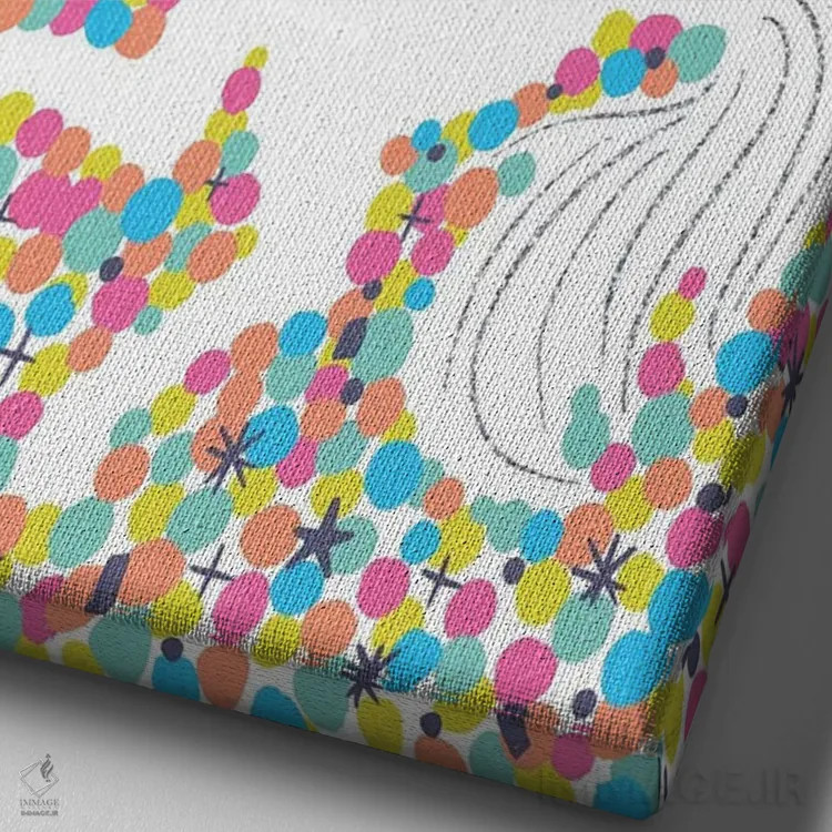 تابلو جادو بساز I اثر کارولین آلفردز - نمای نزدیک بافت بوم