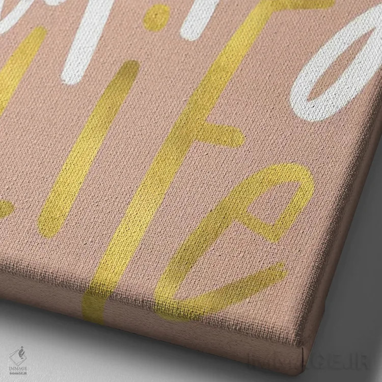 تابلو دختر درخشان I اثر کارولین آلفردز - نمای نزدیک بافت بوم