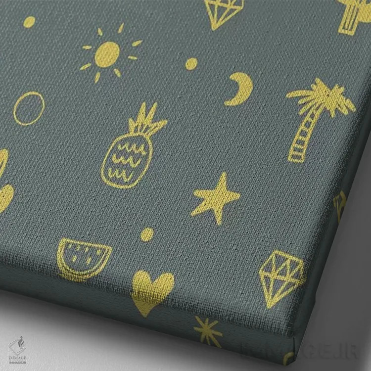 تابلو دختر درخشان VII اثر کارولین آلفردز - نمای نزدیک بافت بوم