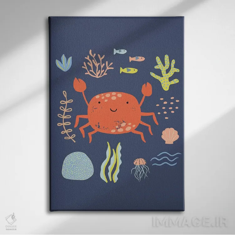 تابلو زیر دریا V اثر کارولین آلفردز - نمای روبهرو روی دیوار
