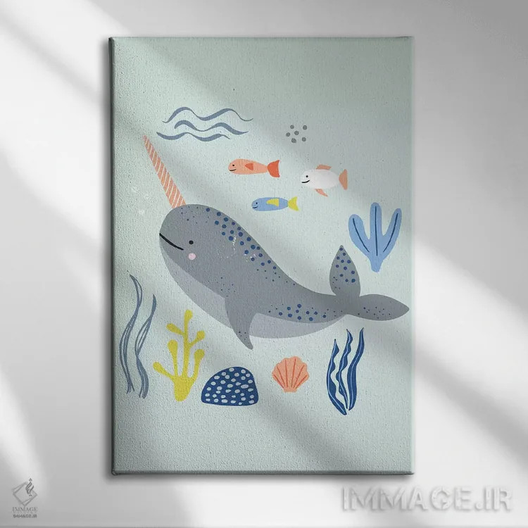 تابلو زیر دریا II اثر کارولین آلفردز - نمای روبهرو روی دیوار