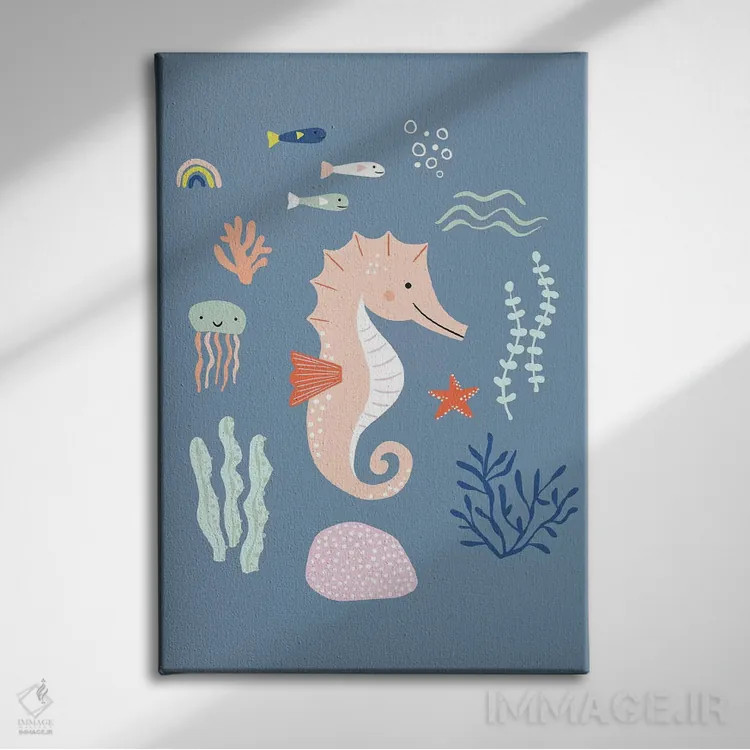 تابلو زیر دریا IV اثر کارولین آلفردز - نمای روبهرو روی دیوار